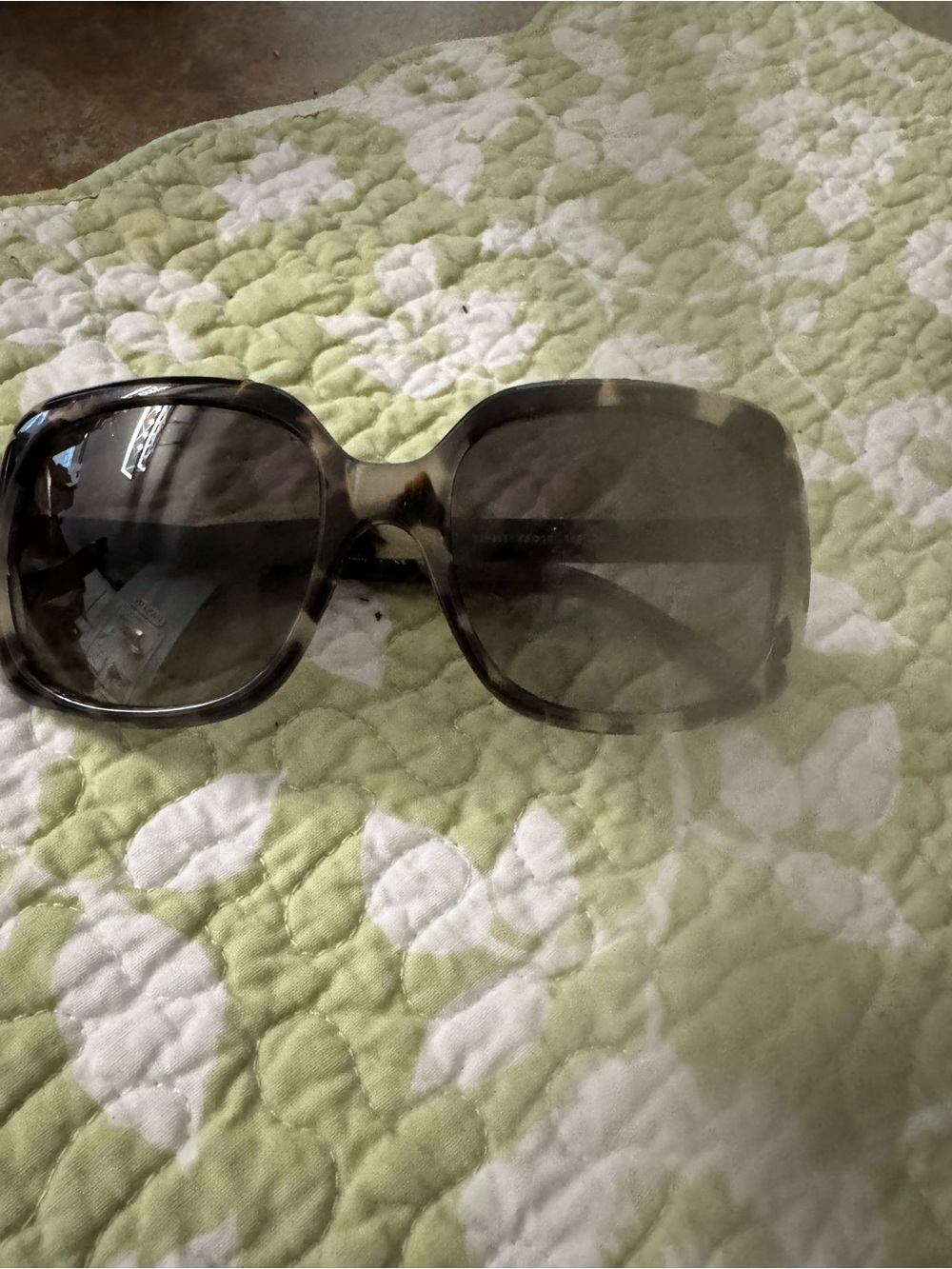Michael Kors Oversized Tortoiseshell Sunglasses with Smoke Gradient Lenses